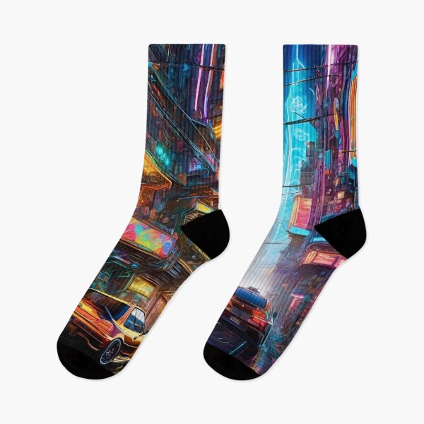 Item preview, Cyber City Busy Streets - Sci Fi art designed and sold by Delerat7.