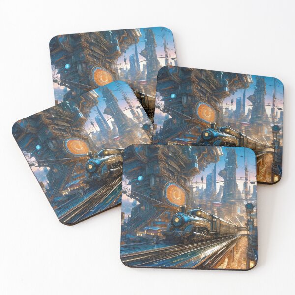 Item preview, Cyber City Trains - Sci Fi art designed and sold by Delerat7.