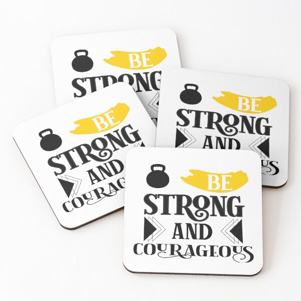 Item preview, Be Strong And Courageous T-Shirt Design designed and sold by P2Genies.