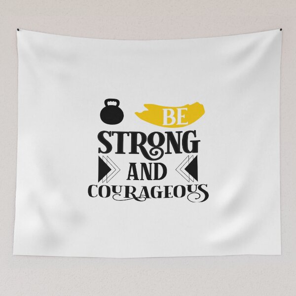 Item preview, Be Strong And Courageous T-Shirt Design designed and sold by P2Genies.