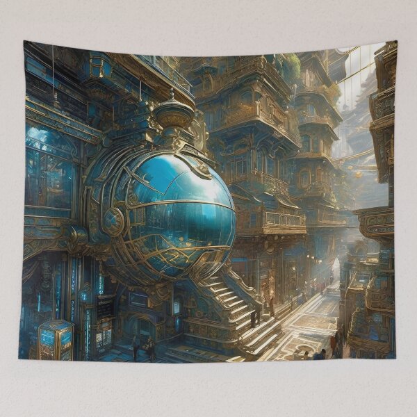 Item preview, Futuristic Cityscape - Sci Fi art designed and sold by Delerat7.