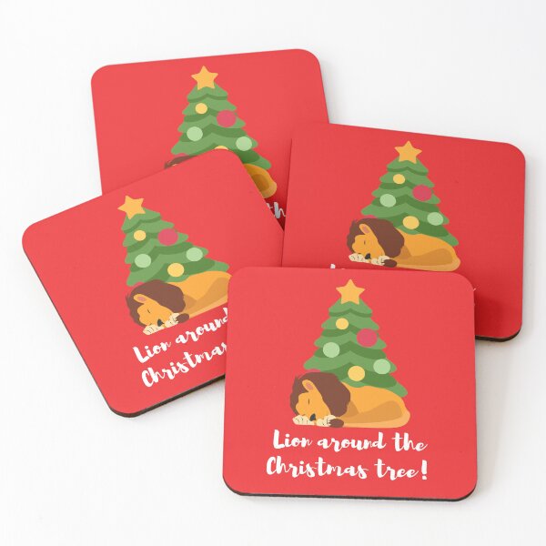 Item preview, Lion around the Christmas tree designed and sold by GasconyPassion.