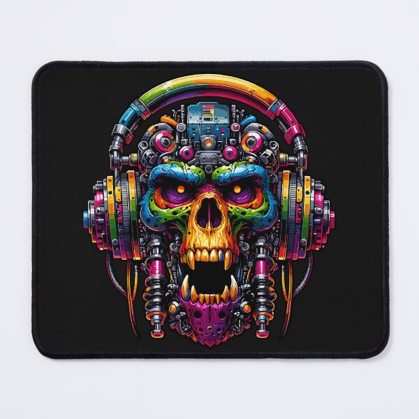 Item preview, Vivid Cyber Skull: Neon Tech Nightmare designed and sold by SerhiiArt.