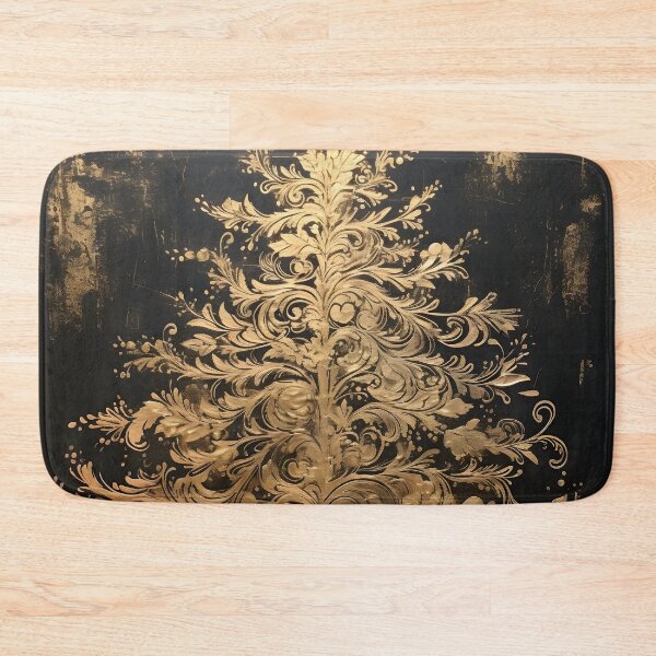Item preview, Gold leaf stencil art Christmas tree designed and sold by dcrc.