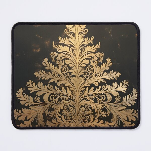 Item preview, Gold leaf stencil art Christmas tree designed and sold by dcrc.