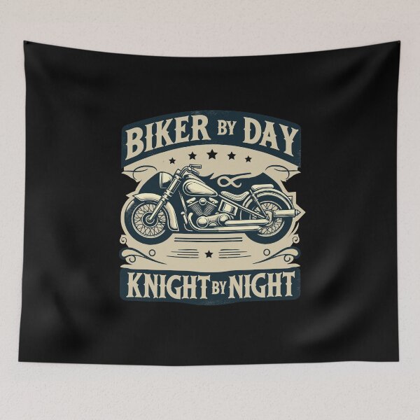Item preview, Vintage Biker by Day, Knight by Night Bike Lovers designed and sold by CG Studio.