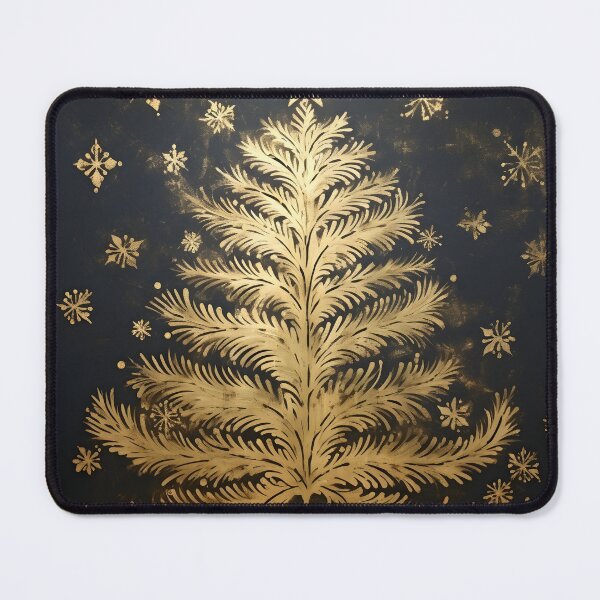Item preview, gold leaf stencil art christmas tree designed and sold by dcrc.