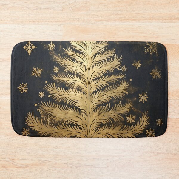 Item preview, gold leaf stencil art christmas tree designed and sold by dcrc.