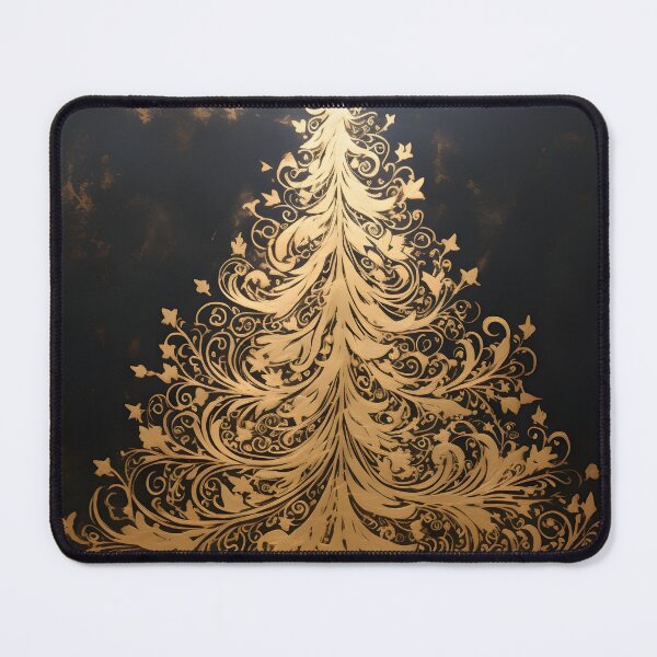 Item preview, gold leaf stencil art christmas tree designed and sold by dcrc.