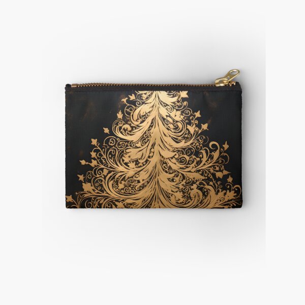 Item preview, gold leaf stencil art christmas tree designed and sold by dcrc.