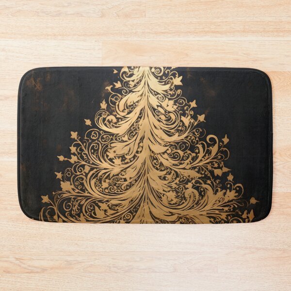 Item preview, gold leaf stencil art christmas tree designed and sold by dcrc.