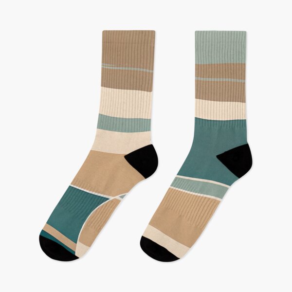 Item preview, Minimalist Geometric Teal Beige Abstract Mid Century Modern Boho Chic  designed and sold by LEILA ART SPACE.