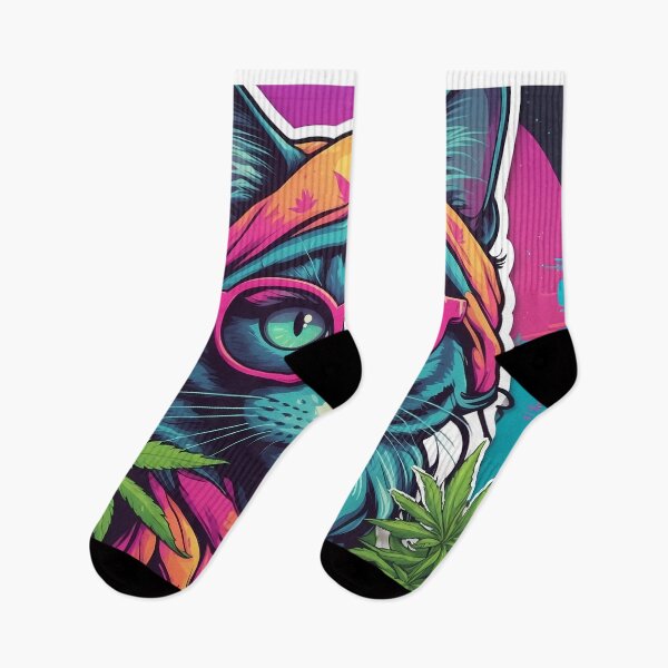 Item preview, Psychedelic Kitty in space flower cat. Called hippie designed and sold by wojysmokes.