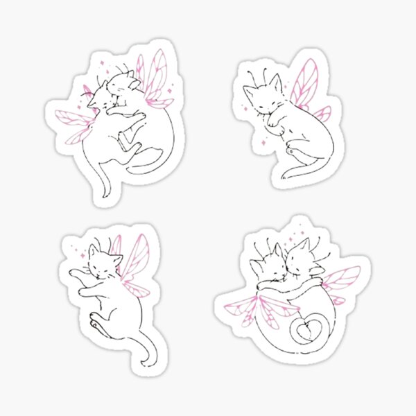 Item preview, aesthetic fairy cats pack designed and sold by leeliae.