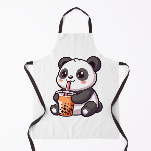 Item preview, Kawaii Panda with Boba tea designed and sold by cave-canvas.