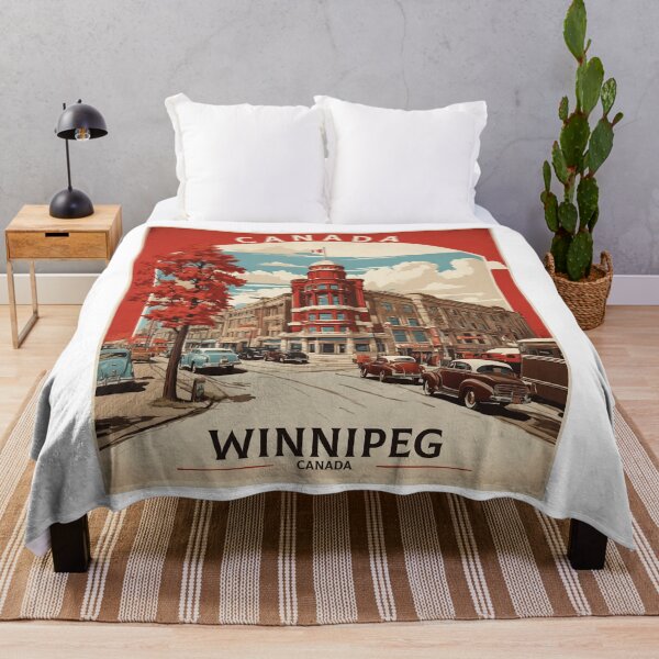 Item preview, Winnipeg Canada Vintage Poster Tourism 2 designed and sold by TravelersGems.