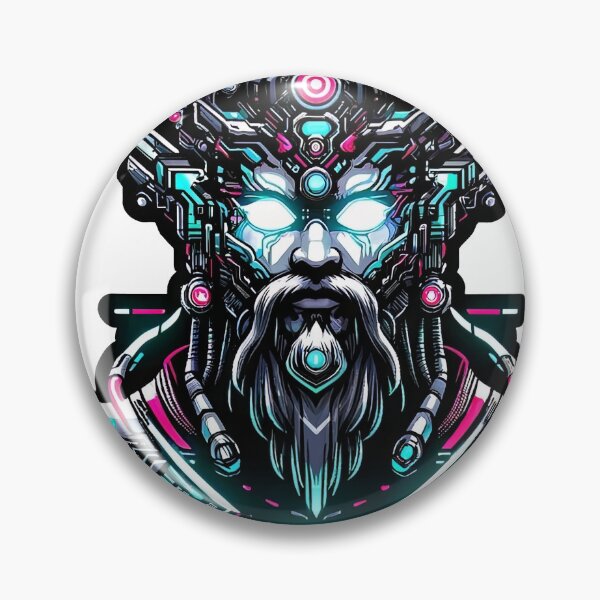 Item preview, Futuristic Glowing Cybernetic God designed and sold by psychcyberpunk.