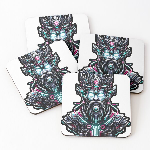 Item preview, Futuristic Glowing Cybernetic God designed and sold by psychcyberpunk.