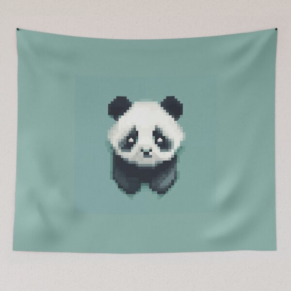 Aperçu de l'œuvre Pixelated Panda créée et vendue par Midnight Garden.