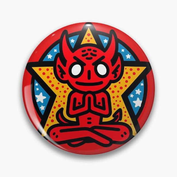Item preview, Red Devil Meditating designed and sold by PickledjoArt.