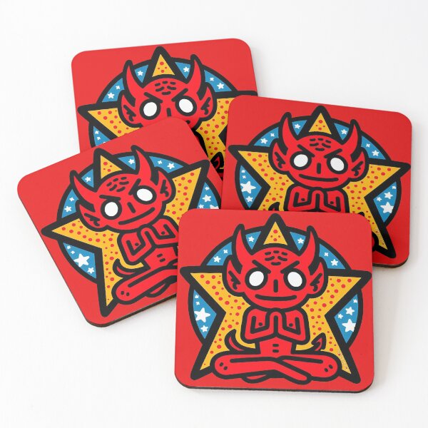 Item preview, Red Devil Meditating designed and sold by PickledjoArt.