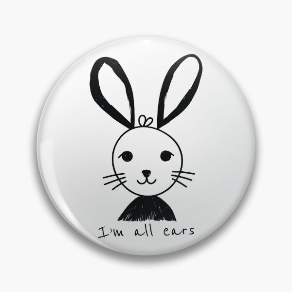 Item preview, I'm All Ears - Cute Bunny Doodle designed and sold by MadSwellDesigns.
