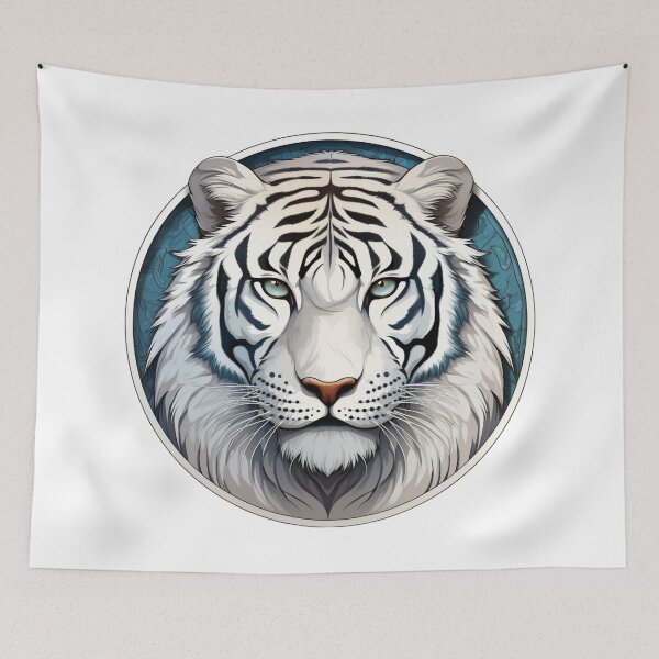 Item preview, White Tiger, Wildlife, Powerful designed and sold by ChristyPatino.