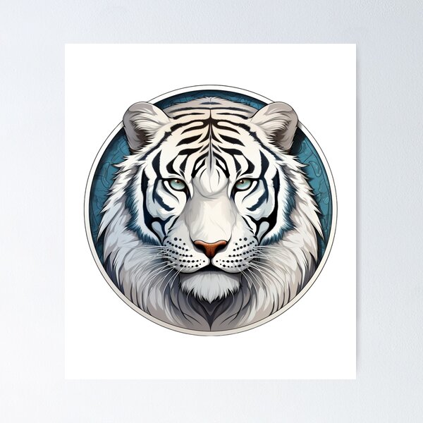 Black White Tiger Posters for Sale | Redbubble | Poster