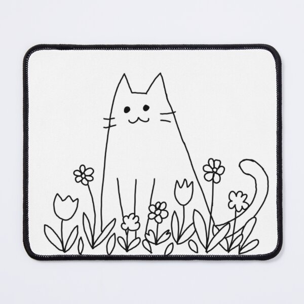 Item preview, cat in flower bed designed and sold by aishiterumo.