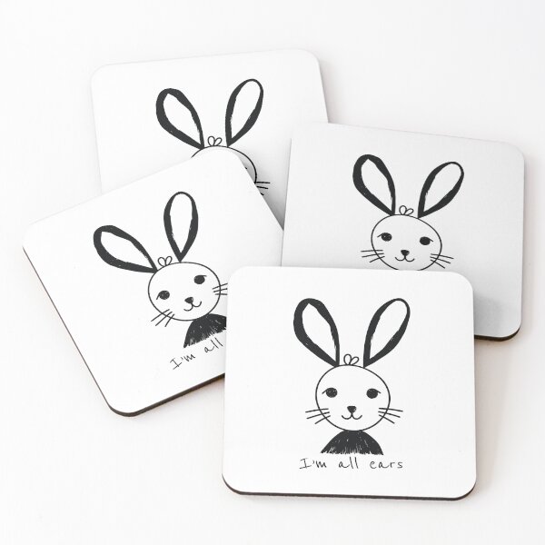 Item preview, I'm All Ears - Cute Bunny Doodle designed and sold by MadSwellDesigns.