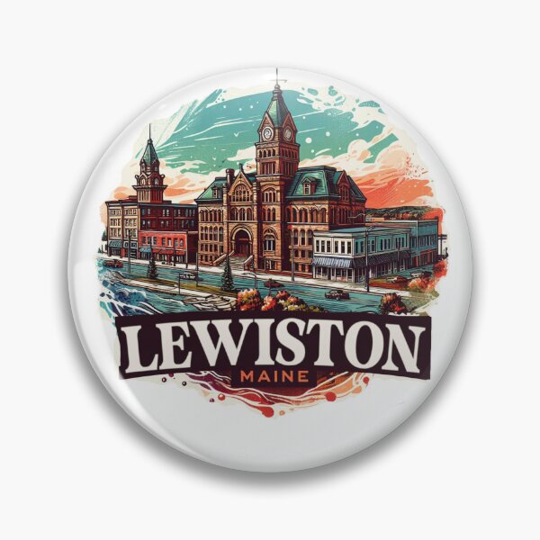 Artikelvorschau, Lewiston Maine Aquarell Illustration entworfen und verkauft von PaintMeWorld.