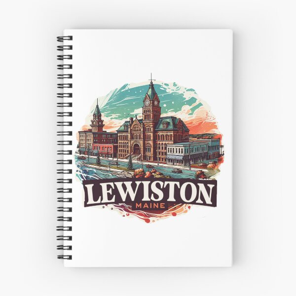 Artikelvorschau, Lewiston Maine Aquarell Illustration entworfen und verkauft von PaintMeWorld.