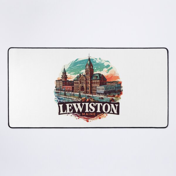 Artikelvorschau, Lewiston Maine Aquarell Illustration entworfen und verkauft von PaintMeWorld.