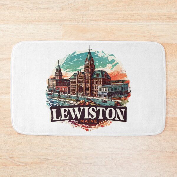 Item preview, Lewiston Maine Watercolor Illustration designed and sold by PaintMeWorld.