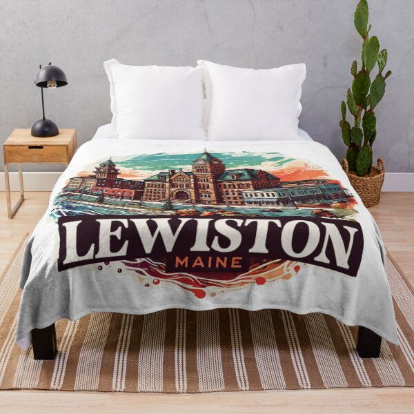Item preview, Lewiston Maine Watercolor Illustration designed and sold by PaintMeWorld.