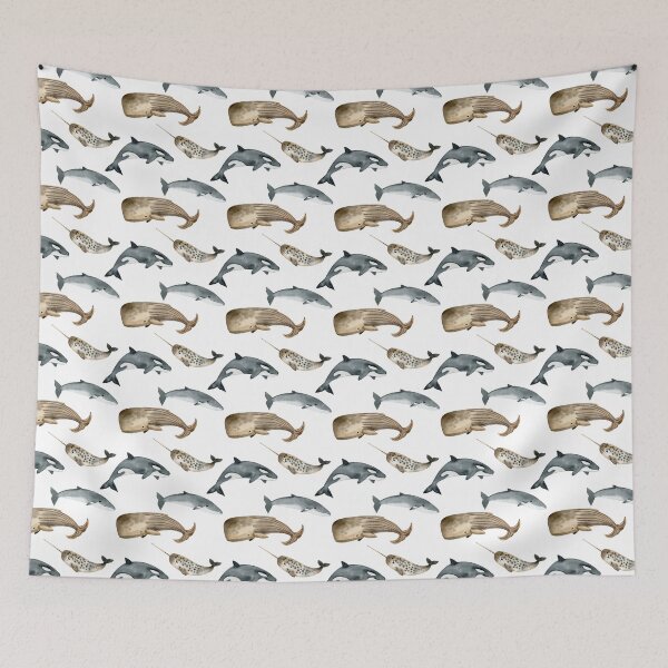Item preview, Watercolor whales designed and sold by tapilipa.