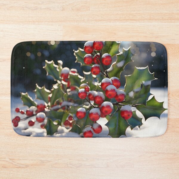 Item preview, Christmas holly photo print designed and sold by dcrc.
