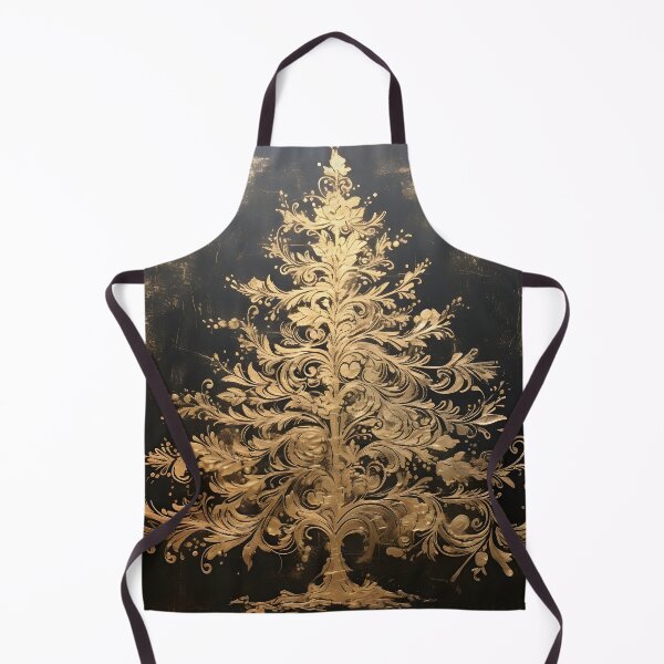 Item preview, Gold leaf stencil art Christmas tree designed and sold by dcrc.