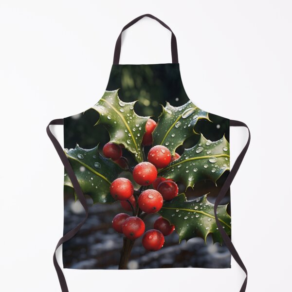 Item preview, Christmas holly photo print designed and sold by dcrc.