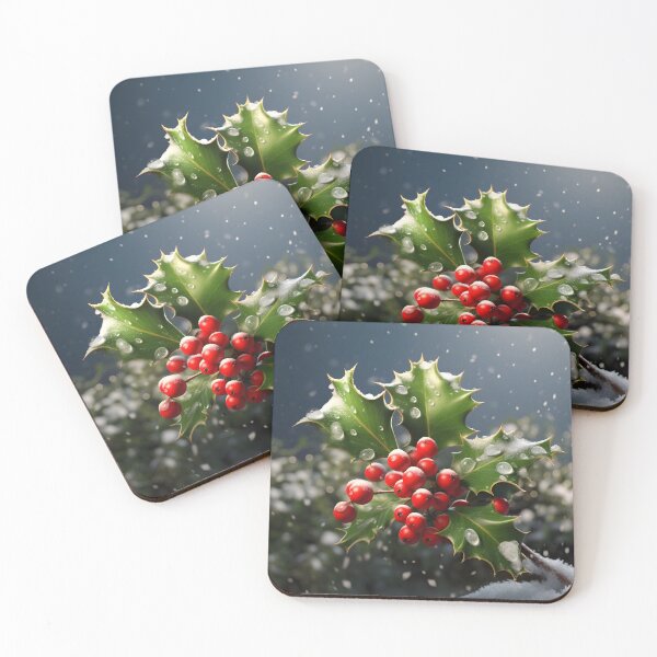 Item preview, christmas holly photo print designed and sold by dcrc.