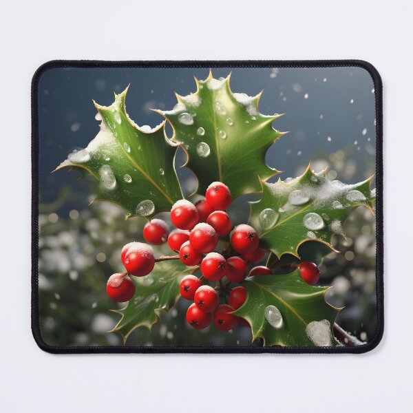 Item preview, christmas holly photo print designed and sold by dcrc.