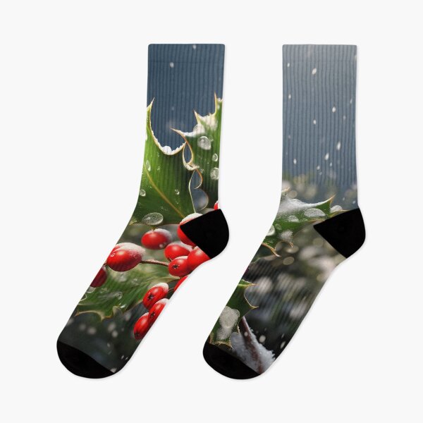Item preview, christmas holly photo print designed and sold by dcrc.