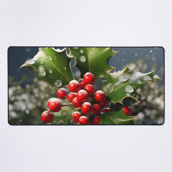 Item preview, christmas holly photo print designed and sold by dcrc.