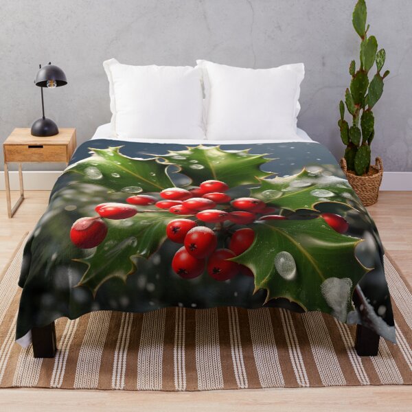 Item preview, christmas holly photo print designed and sold by dcrc.