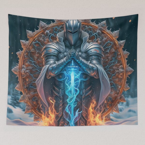 Item preview, Winter Elvish Knight Art designed and sold by DragonRealms.
