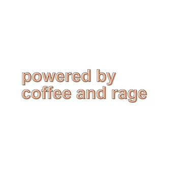 Artwork thumbnail, Powered by Coffee and Rage Sticker by Color Block Art Shop