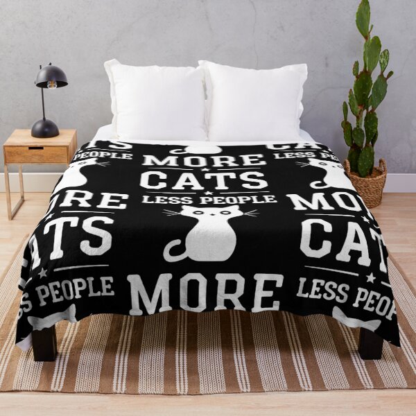 Item preview, my Motto: More Cats Less People /white/ designed and sold by EmeraldeaArt.