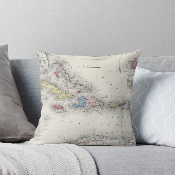 Item preview, Vintage Map of The Caribbean (1865) designed and sold by BravuraMedia.