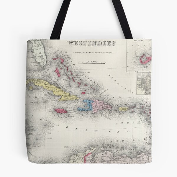 Item preview, Vintage Map of The Caribbean (1865) designed and sold by BravuraMedia.