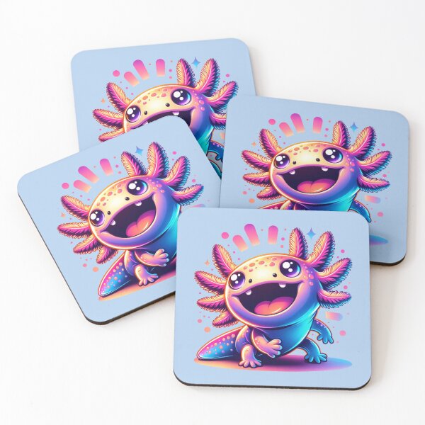 Item preview, happy smiling axolotl  designed and sold by crea8iveway.
